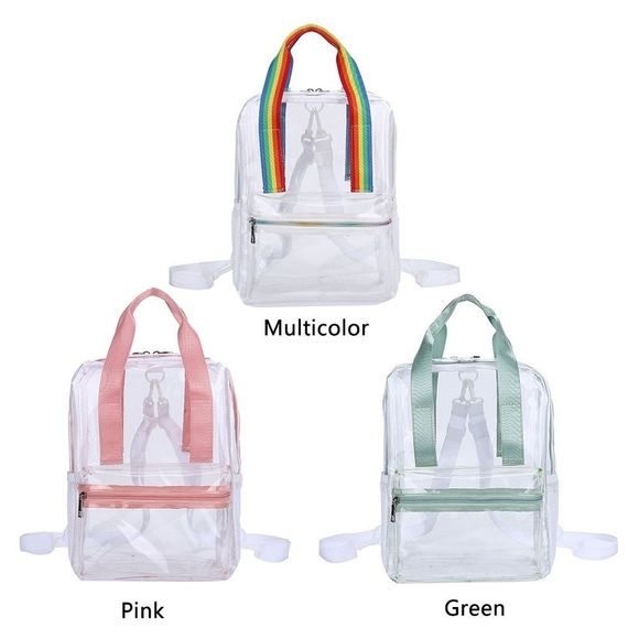 Clear/Transparent Backpack W/ Pink Accents- NWT - Picture 3 of 4